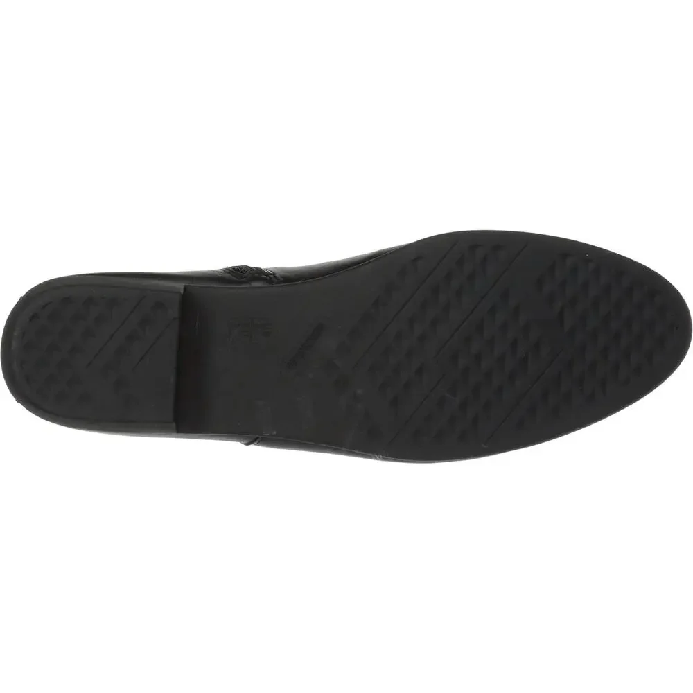 AEROSOLES WOMENS STEP IT UP BOOT BLACK LEATHER 5.5 M US